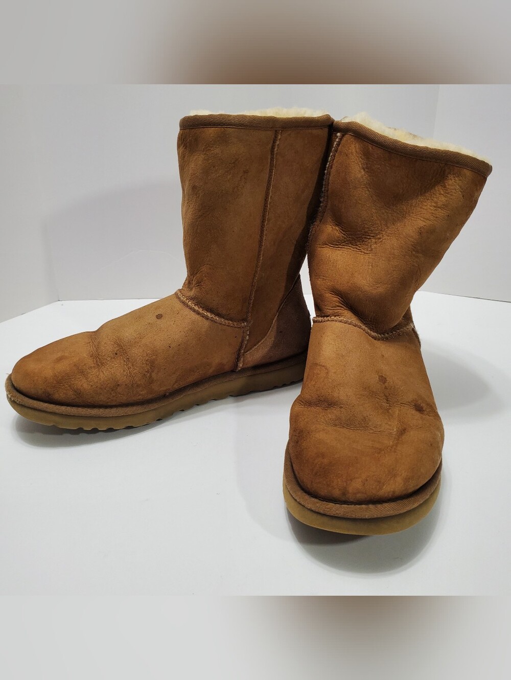 UGG Australia Women's Winter Boots Size 11 Tan Sheep Skin  9.5" Tall
